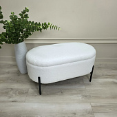 Пуф Барни (Белый плюш)