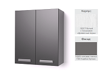 Шкаф верхний сушка 6С кухня Осло (Белый/Карбон вулкан)