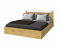 Кровать Эра 1.4 (Дуб вотан/Белый)