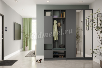 Прихожая Мадрид вешалка 0,8 (Графит серый)