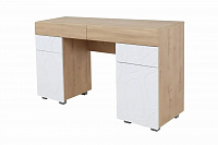 Стол косметический Кристабель-10 (Дуб ирландский/Голубой)