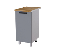 Шкаф нижний 4Р кухня Осло без столешницы (Белый/Карбон латте)