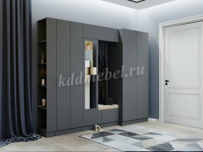 Шкаф платяной Руэлла (Графит серый)