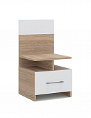 Тумба прикроватная Алёна 2 шт. (Дуб сонома/Белый)