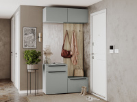 прихожая Люмьер_дуб сонома_шиншилла серая_композиция 8 с антресолью