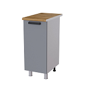 Шкаф нижний 35Р кухня Осло без столешницы (Белый/Карбон сакура)