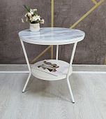 Стол журнальный Вита-69 с фотопечатью (Белый/2706/Белый)