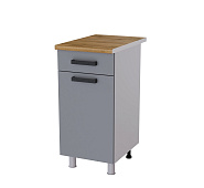 Шкаф нижний с 1 ящиком 4Р1 кухня Контемп без столешницы (Дуб сонома/Кофе-софт)