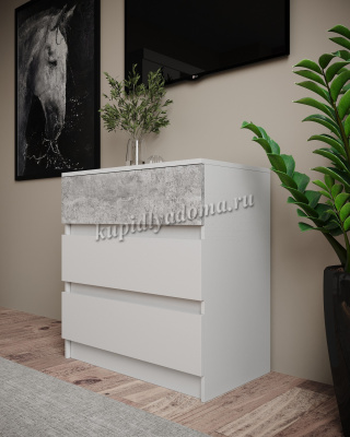 Комод Софи (Белый/Бетон светлый)