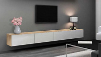 Тумба ТВ Лия-3 Р (Дуб сонома/Белый глянец)