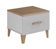 Тумба прикроватная Элика (Белый/Дуб сонома/Ясень белый)