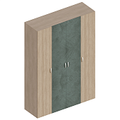 Шкаф 4ств. Ева для одежды (Тира/Кадена вуд/Палм грин)