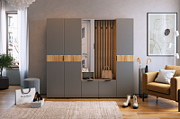 Прихожая Бери К-9 (Дуб крафт золотой/Графит)