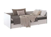 Кровать Асцелла 0.9 с подъемным механизмом (Белый/Графит серый)