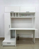 Стол письменный с надстройкой Крафт (Белый)