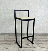 Барный стул См007 (Бежевый матовый/Черный)