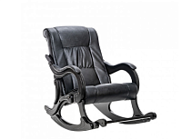 Кресло-качалка Сенатор Модель 77 (Венге/Экокожа Чёрный Vegas Lite Black)