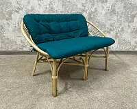 Диван двухместный RJG-Princess (Ротанг №4, ткань JPN DRILL 034)