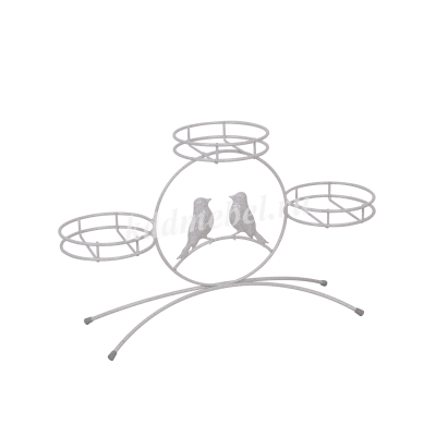 Подставка для цветов Весна-3 (Белое серебро)