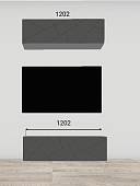 Гостиная Гранж вариант №3 (Серый шагрень/Графит софт)