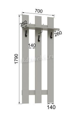 Прихожая Мадрид вешалка 0,7 (Кашемир)