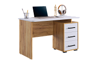 Стол компьютерный Лайт-2 1200 (Дуб крафт золотой/Белый)