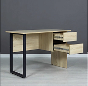 Стол письменный Вита-19 ПВХ (Белый/вставка Венге/металл Черный)