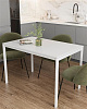 Стол обеденный Брайтон (Белая шагрень/Белый)