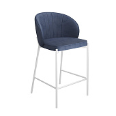 Стул полубарный Дени ткань (Темно-синий/Белый)