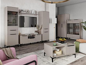 Шкаф со стеклом Кимберли  (Кашемир/Кашемир)