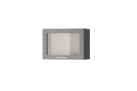 Шкаф верхний со стеклом 5ХС кухня Танго (Белый/Дуб шале мореный)