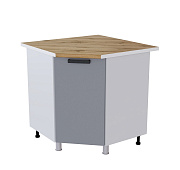 Шкаф нижний угловой УР кухня Крафт без столешницы (Дуб сонома/Бетон светлый)