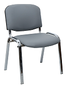 Стул офисный ИЗО BM-XW-01 (Серый PVC/Каркас хром)