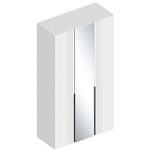 Шкаф 3ств. Вита с зеркалом 1200*520*2200 (Белый лофт/Софт айс)