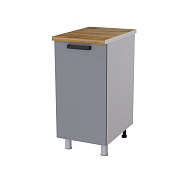 Шкаф нижний глубокий Г4Р кухня Либерти без столешницы (Дуб сонома/Холст белый)