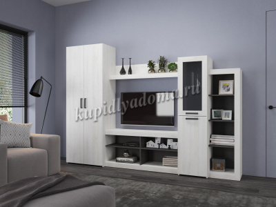 Гостиная Оскар 4 (Сосна белая Loft/Венге)