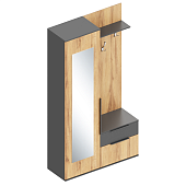 Прихожая Стил левая (Темно-серый лофт/Дуб золотистый)