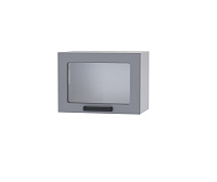 Шкаф верхний со стеклом 5ХС кухня Осло (Белый/Карбон светлый)