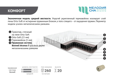 Матрас Комфорт 800*1900