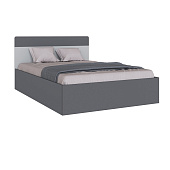Кровать Вегас 1.4 с ортопедическим основанием (Графит серый/Камень серый)