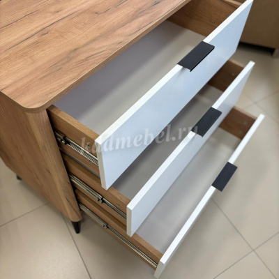 Комод Адам (Дуб крафт золотой/Белое дерево)