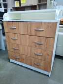 Комод пеленальный (ЛДСП) (Белый/Дуб крафт золотой)