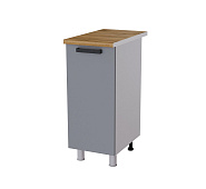 Шкаф нижний 35Р кухня Танго без столешницы (Белый/Горький шоколад глянец)