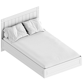 Кровать Вита 1.4 с настилом (Белый лофт/Софт айс)