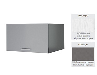 Шкаф верхний глубокий 600 6ГХ кухня Осло (Белый/Карбон вулкан)